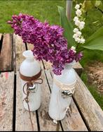 2 soliflores bouteilles, sympa pour la fête des Mamans, Maison & Meubles, Accessoires pour la Maison | Vases, Blanc, Verre
