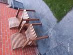 Tuinstoelen merbau, Tuin en Terras, Ophalen, Zo goed als nieuw