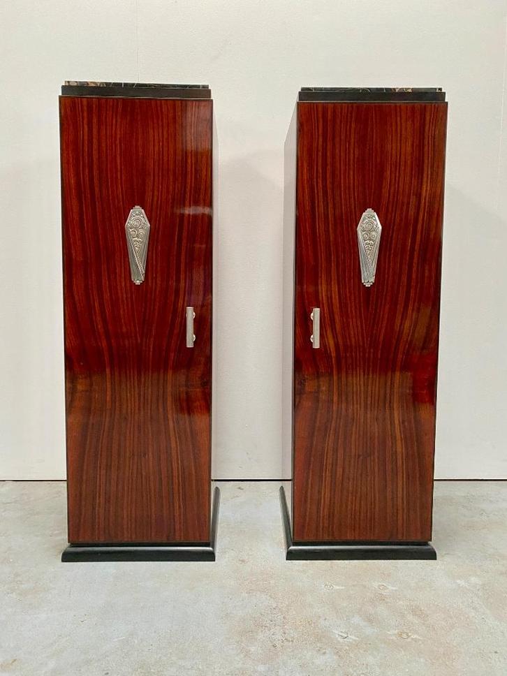 Set Art Deco bijzetkasten in palissander, Antiek en Kunst, Antiek | Meubels | Kasten, Ophalen