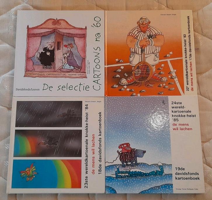 Lot cartoons / strips Knokke Cartoonfestival, Boeken, Stripverhalen, Zo goed als nieuw, Meerdere stripboeken, Ophalen of Verzenden
