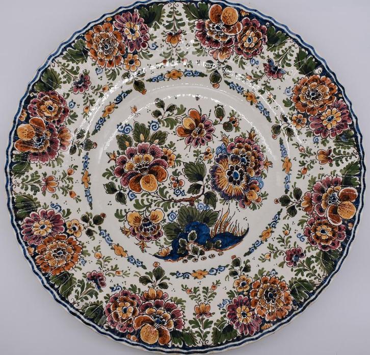 Assiette Mural Delft en porcelaine de 50cm, Antiquités & Art, Antiquités | Services (vaisselle) pièces, Enlèvement