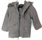 Kakigroene kinderjas met capuchon maat 12/18m, Ophalen of Verzenden, Gebruikt, Jongen of Meisje