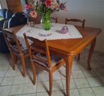 Mooie Eetkamertafel (uitrekbaar) met 6 stoelen, Ophalen, Gebruikt, 100 tot 150 cm, 50 tot 100 cm