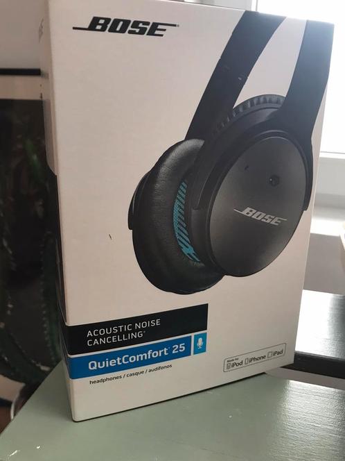 Bose QuietComfort 25 (geen Bluetooth), TV, Hi-fi & Vidéo, Casques audio, Supra-aural, Autres marques, Enlèvement ou Envoi