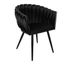 2 paar Wave chair velvet zwart, Huis en Inrichting, Ophalen, Nieuw, Zwart