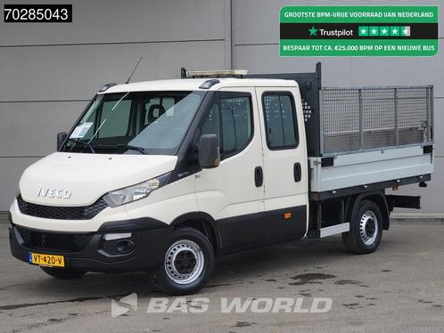 Iveco Daily 35S11 Open Laadbak met Kist Dubbel Cabine 3,5t T, Auto's, Bestelwagens en Lichte vracht, Bedrijf, Te koop, Airconditioning