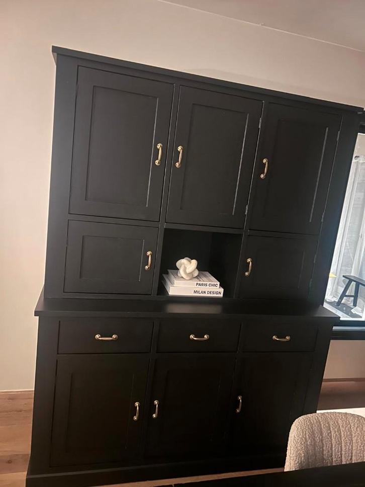 Buffetkast / Wandkast jaren '50-'60, Maison & Meubles, Armoires | Buffets, Comme neuf, 200 cm ou plus, 150 à 200 cm, 50 à 75 cm