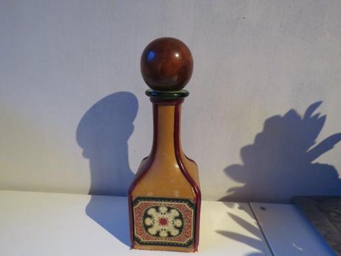 Carafe vintage en cuir Fausto Corduri Italie 1960, Antiquités & Art, Curiosités & Brocante, Enlèvement ou Envoi