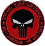 God Will Judges Our Enemies stoffen opstrijk patch embleem, Verzamelen, Kleding en Patronen, Verzenden, Nieuw