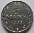 ALLEMAGNE/ALLEMAGNE ; 3 MARK 1922 A KM 29 SUPERBE, Envoi, Allemagne, Monnaie en vrac