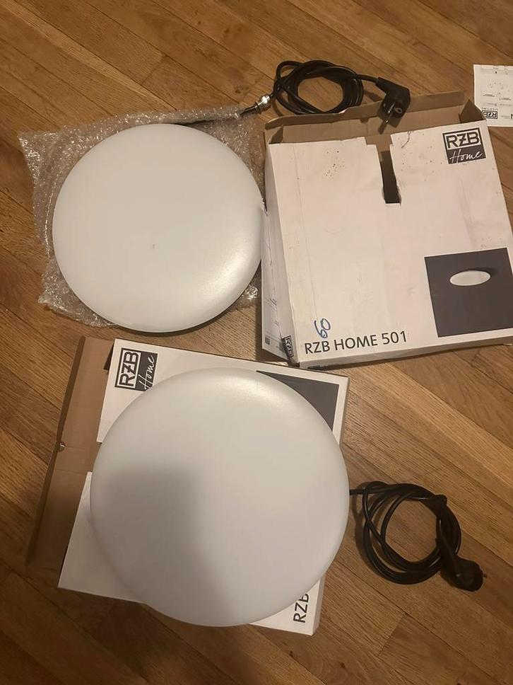2x Lampen RZB Home 501 – moderne ronde plafondlampen, Huis en Inrichting, Lampen | Plafondlampen, Nieuw, Ophalen of Verzenden