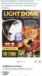 Light dome 18cm X2 uvb met bijhorende solar Glo 125w, Ophalen, Gebruikt, Verlichting