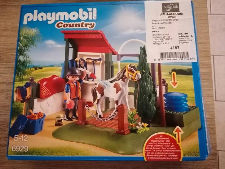 Playmobil paardenwasplaats, Kinderen en Baby's, Speelgoed | Playmobil, Zo goed als nieuw, Ophalen