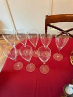 8 kristallen wijnglazen, Glas of Glazen, Ophalen of Verzenden, Effen, Glas
