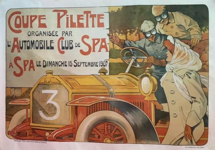 5 repro art nouveau posters / affiches Spa, Verzamelen, Posters, Zo goed als nieuw, Reclame, Deurposter of groter, Rechthoekig Staand