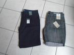 2 nieuwe herenshorts maat 36, Kleding | Heren, Spijkerbroeken en Jeans, W36 - W38 (confectie 52/54), Zwart, Nieuw, Ophalen of Verzenden