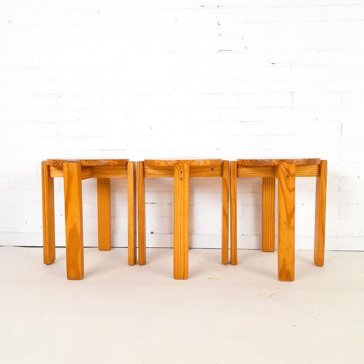 3x vintage kruk mid century modern design, Antiquités & Art, Antiquités | Meubles | Chaises & Canapés, Enlèvement