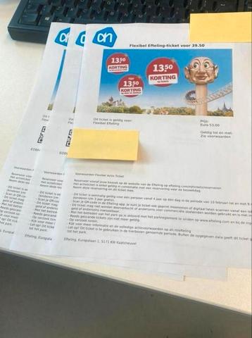 3 flexibele Efteling kaartjes (GELDIG TOT 9NOV) beschikbaar voor biedingen