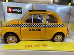 Fiat 500 Taxi, Hobby en Vrije tijd, Modelauto's | 1:18, Nieuw, Burago, Ophalen of Verzenden, Auto