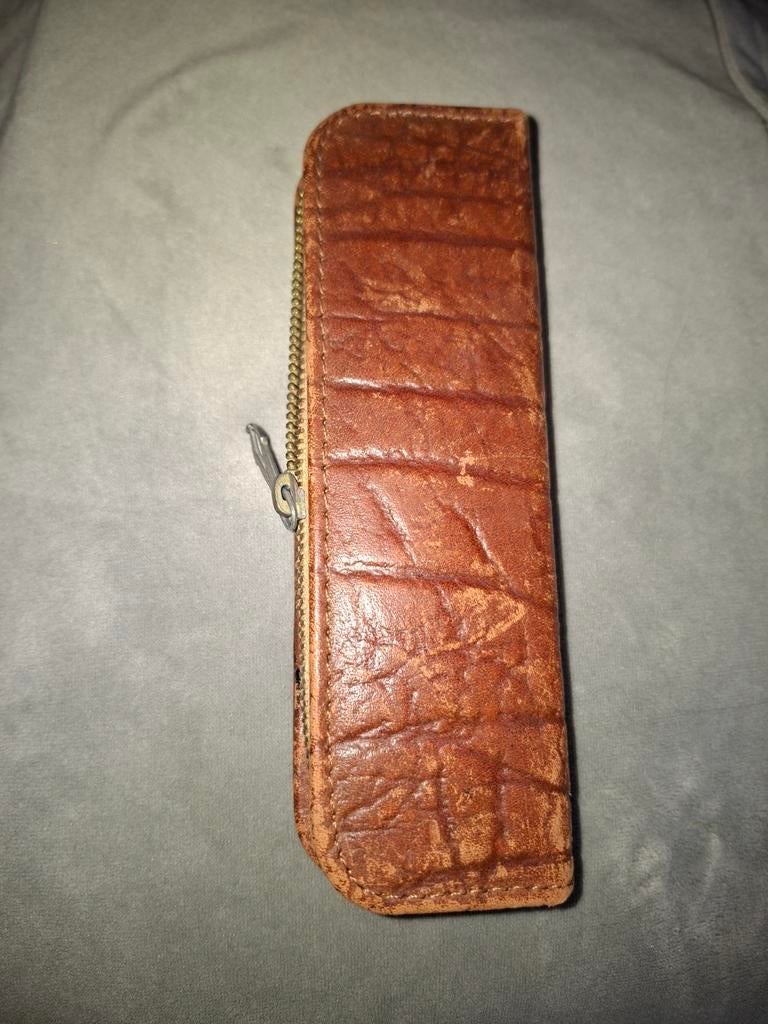 Porte stylos en cuir vintage, Collections, Enlèvement ou Envoi