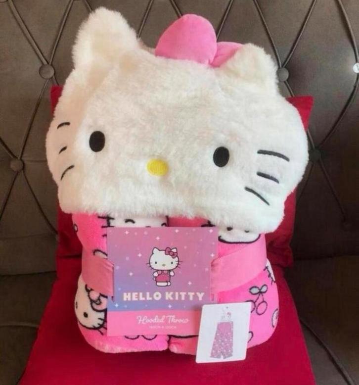 Hello Kitty - Deken met capuchon 150 x 120 CM nieuw dekentje, Kinderen en Baby's, Dekens, Slaapzakjes en Inbakerproducten, Nieuw