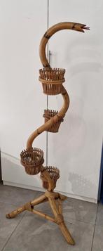 Bamboe slangen plantenstandaard , 4 rotan planten houders, Ophalen