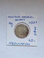 Oostenrijkse nederlanden 1/8 ducaton 1751 AG, Postzegels en Munten, Ophalen of Verzenden