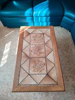 Vintage woonkamertafel, Huis en Inrichting, Tafels | Salontafels, Ophalen, Gebruikt, Rechthoekig, Eikenhout