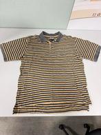 Vintage jaren 60 Adidas Golf katoenen poloshirt gestreept M, Bruin, Maat 48/50 (M), Ophalen of Verzenden, Zo goed als nieuw