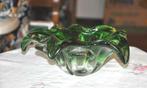 Vasque ronde cristal vert et incolore, Antiquités & Art, Enlèvement ou Envoi
