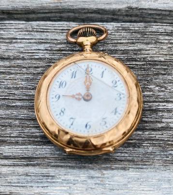 14 karaat gouden antieken dames zalhorloge beschikbaar voor biedingen