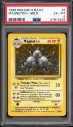 Magneton Holo PSA 6 - 9/102 - Base Set 1999, Hobby en Vrije tijd, Verzamelkaartspellen | Pokémon, Verzenden, Zo goed als nieuw