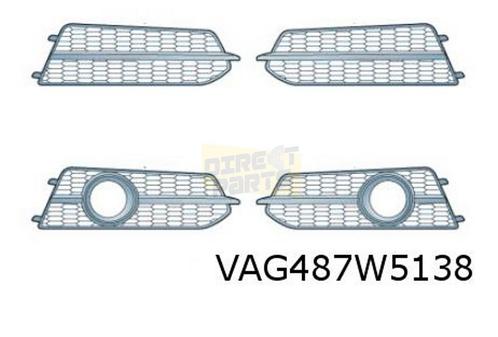 Audi A6 (3/11-5/16) voorbumpergrille Rechts (+ml) (9B9 satij, Auto-onderdelen, Carrosserie, Bumper, Audi, Voor, Nieuw, Verzenden