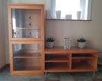 bibliothèque et/ou meuble TV, Ophalen, Zo goed als nieuw, Glas, Met deur(en)