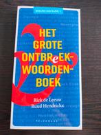 Rick De Leeuw - Het grote ontbreekwoordenboek, Livres, Science, Enlèvement ou Envoi, Rick De Leeuw; Ruud Hendrickx, Neuf
