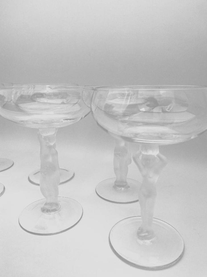 6 champagnecoupes, Bacchus en Venus van Vannes Crystal, Collections, Verres & Petits Verres, Neuf, Autres types, Enlèvement ou Envoi