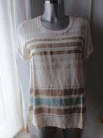 Linnen t-shirt M, Kleding | Dames, T-shirts, Ophalen of Verzenden, Zo goed als nieuw, Beige