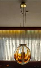 vintage designer hanglamp Kaiser 60er jaren, Gebruikt, Ophalen of Verzenden, 75 cm of meer, Glas