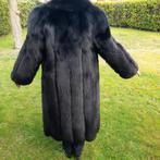 MAGNIFIQUE LONG MANTEAU DE FOURRURE NOIRE PLEIN DE DRAPS *LA, LAFAYETTE, Taille 36 (S), Comme neuf, Enlèvement