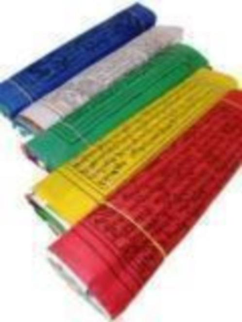Tibetaanse gebedsvlaggetjes Medium, slinger van 10 vlaggetje, Verzamelen, Religie, Nieuw, Boeddhisme, Overige typen, Ophalen of Verzenden