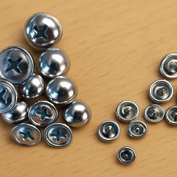 Bolle kop spijkers - Chroom 12mm - 10 stuks beschikbaar voor biedingen