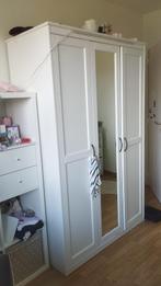 Armoire IKEA SONGESAND kledingkast, wit, 120x60x191 cm, 100 tot 150 cm, 150 tot 200 cm, Gebruikt, Met hangruimte