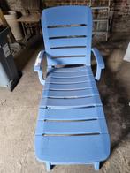 Ligbed Ligzetel Curver Antia Blauw, Tuin en Terras, Ophalen, Gebruikt, Kunststof