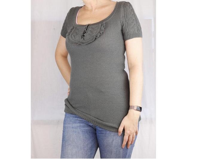 Grijze lange trui van Velvet kitten - Maat small, Kleding | Dames, Truien en Vesten, Grijs, Verzenden