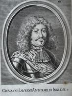 kopergravure - de Engelse admiraal Sir John Lawson, Antiek en Kunst, Ophalen of Verzenden