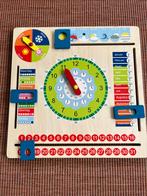 Leren klok lezen maanden dagen enz.., Kinderen en Baby's, Speelgoed | Houten speelgoed, Ophalen, Zo goed als nieuw