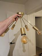 Art deco plafondlamp goud 5-lichts -Facil, Ophalen, Zo goed als nieuw, Glas