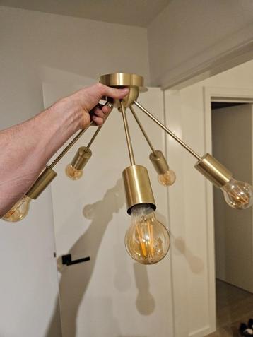 Art deco plafondlamp goud 5-lichts -Facil beschikbaar voor biedingen