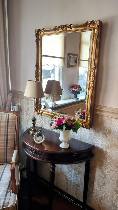 Zeer Chique!! Old-Gold "Facet" 92x72 Unieke "Barok" Spiegel, Huis en Inrichting, Woonaccessoires | Spiegels, Zo goed als nieuw