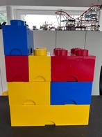 7 sets of  Lego Stud Storage Brick boxes, Ensemble complet, Lego, Utilisé, Enlèvement ou Envoi